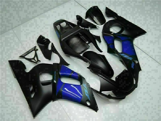 Custom 1998-2002 Blue Black Yamaha YZF R6 Bike Fairing Kit Custom 1998-2002 Blue Black Yamaha YZF R6 Bike Fairing Kit