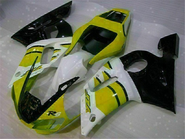 Custom 1998-2002 Yellow White Yamaha YZF R6 Motorcycle Fairings Kits Custom 1998-2002 Yellow White Yamaha YZF R6 Motorcycle Fairings Kits