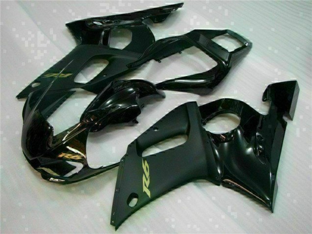 Custom 1998-2002 Black Yamaha YZF R6 Motorcycle Replacement Fairings Custom 1998-2002 Black Yamaha YZF R6 Motorcycle Replacement Fairings