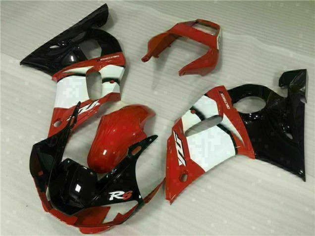 Custom 1998-2002 Red White Yamaha YZF R6 Motor Fairings Custom 1998-2002 Red White Yamaha YZF R6 Motor Fairings