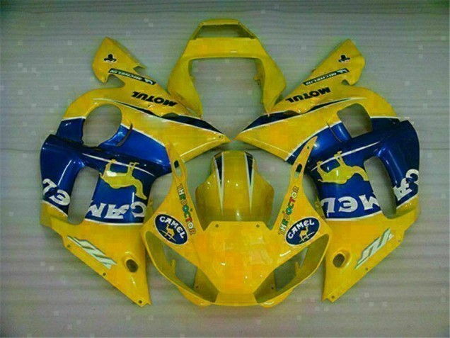 Custom 1998-2002 Yellow Blue Yamaha YZF R6 Motorcycle Fairing Kit Custom 1998-2002 Yellow Blue Yamaha YZF R6 Motorcycle Fairing Kit