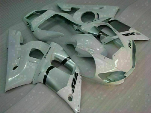 Custom 1998-2002 White Yamaha YZF R6 Motorbike Fairing Custom 1998-2002 White Yamaha YZF R6 Motorbike Fairing