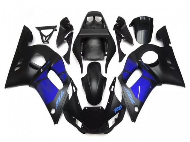 Custom 1998-2002 Blue Black Yamaha YZF R6 Replacement Motorcycle Fairings Custom 1998-2002 Blue Black Yamaha YZF R6 Replacement Motorcycle Fairings