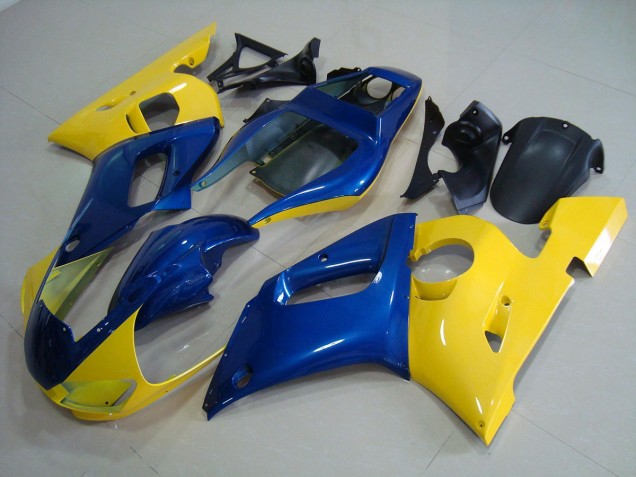 Custom 1998-2002 Yellow Blue Yamaha YZF R6 Motorcycle Fairing Kit & Bodywork Custom 1998-2002 Yellow Blue Yamaha YZF R6 Motorcycle Fairing Kit & Bodywork