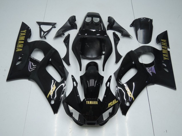 Custom 1998-2002 Glossy Black Gold Sticker Yamaha YZF R6 Bike Fairings Custom 1998-2002 Glossy Black Gold Sticker Yamaha YZF R6 Bike Fairings