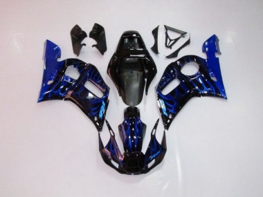 Aftermarket 1998-2002 Blue Flame Yamaha YZF R6 Motorcycle Fairings