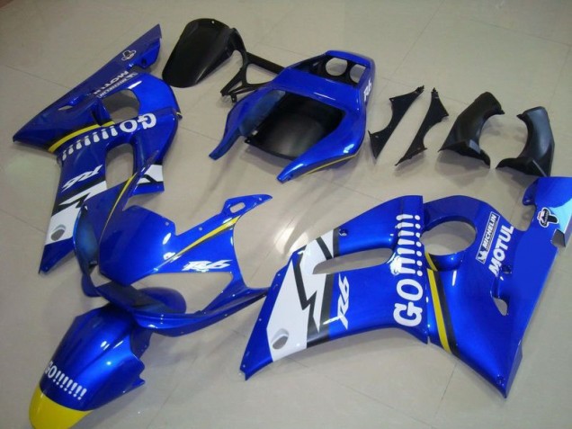 Custom 1998-2002 Blue Go Motul Yamaha YZF R6 Motorbike Fairing Kits Custom 1998-2002 Blue Go Motul Yamaha YZF R6 Motorbike Fairing Kits