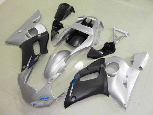 Custom 1998-2002 Black Silver Yamaha YZF R6 Motorcycle Fairings Kit Custom 1998-2002 Black Silver Yamaha YZF R6 Motorcycle Fairings Kit