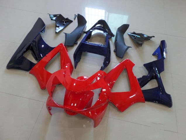 Aftermarket 2000-2001 Red Dark Blue Honda CBR900RR 929 Bike Fairings