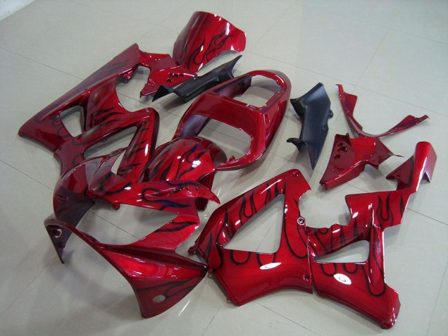 Custom 2000-2001 Red Black Flame Honda CBR900RR 929 Bike Fairing Custom 2000-2001 Red Black Flame Honda CBR900RR 929 Bike Fairing