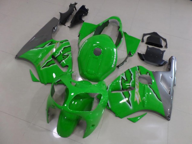 Custom 2000-2001 Green Flame Kawasaki ZX12R Bike Fairings Custom 2000-2001 Green Flame Kawasaki ZX12R Bike Fairings