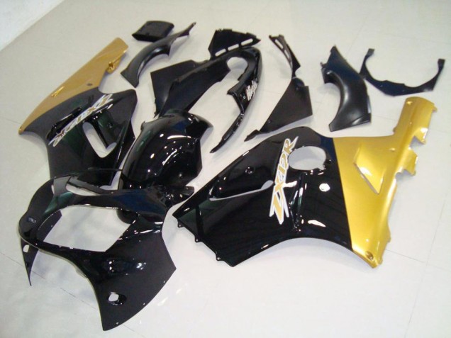 Custom 2000-2001 Black Gold Kawasaki ZX12R Motor Bike Fairings Custom 2000-2001 Black Gold Kawasaki ZX12R Motor Bike Fairings
