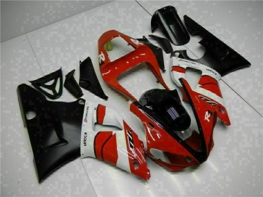 Custom 2000-2001 Red Black Yamaha YZF R1 Motorbike Fairing Kits