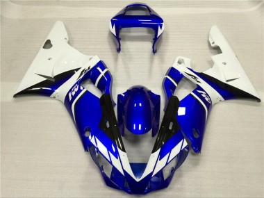 Aftermarket 2000-2001 White Blue Yamaha YZF R1 Motorcylce Fairings