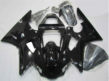 Custom 2000-2001 Glossy Black Yamaha YZF R1 Bike Fairings