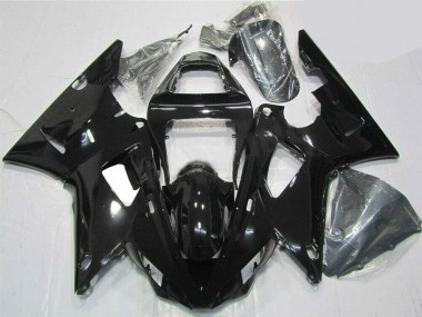 Custom 2000-2001 Glossy Black Yamaha YZF R1 Bike Fairings