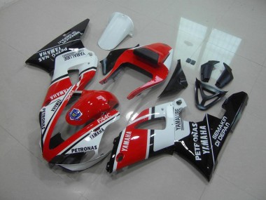 Custom 2000-2001 Red White Yamalube Yamaha YZF R1 Motorcycle Fairing