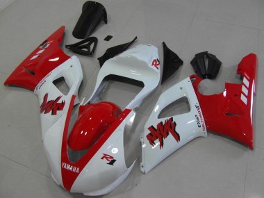 Custom 2000-2001 Red White Race Yamaha YZF R1 Motorbike Fairing