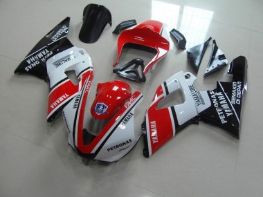 Custom 2000-2001 Red White Yamalube Race Yamaha YZF R1 Motorcycle Fairings Kits
