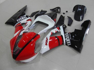Custom 2000-2001 Red Black White Race Version Yamaha YZF R1 Motorcycle Replacement Fairings
