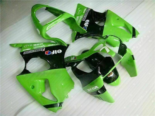 Custom 2000-2002 Green Black Kawasaki ZX6R Bike Fairings Custom 2000-2002 Green Black Kawasaki ZX6R Bike Fairings