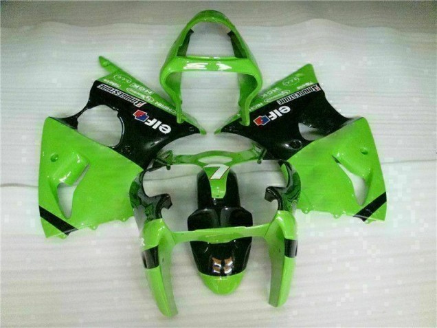 Custom 2000-2002 Green Black Kawasaki ZX6R Bike Fairings Custom 2000-2002 Green Black Kawasaki ZX6R Bike Fairings