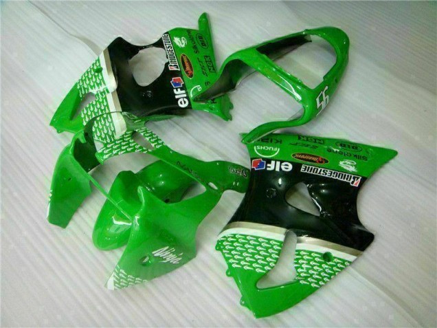 Custom 2000-2002 Green Black Kawasaki ZX6R Motorcycle Bodywork Custom 2000-2002 Green Black Kawasaki ZX6R Motorcycle Bodywork
