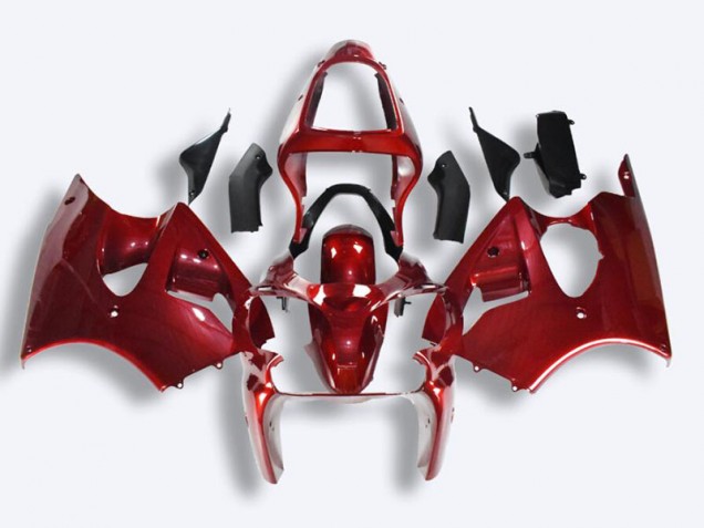 Custom 2000-2002 Red Kawasaki ZX6R Motorcycle Fairings Custom 2000-2002 Red Kawasaki ZX6R Motorcycle Fairings