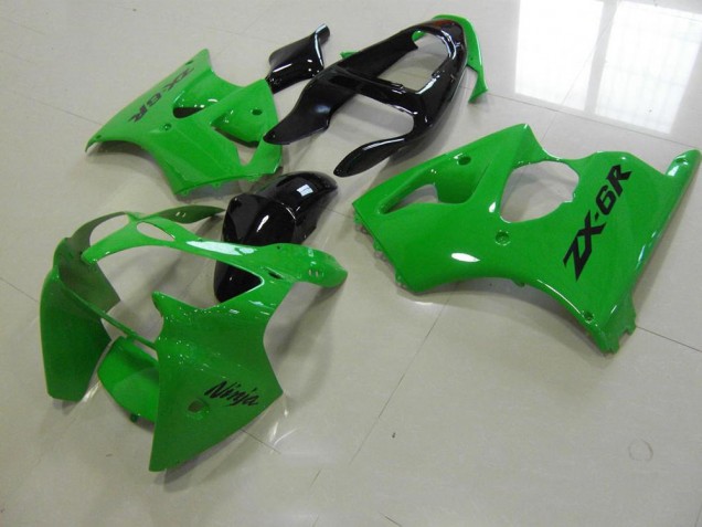 Aftermarket 2000-2002 Green Black Tail Kawasaki ZX6R Motorbike Fairing Kits