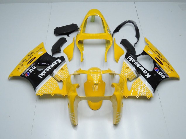 Custom 2000-2002 Yellow Arrow Kawasaki ZX6R Motorcylce Fairings Custom 2000-2002 Yellow Arrow Kawasaki ZX6R Motorcylce Fairings