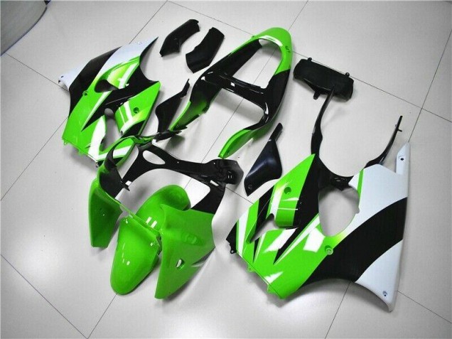 Custom 2000-2002 Green White Black Kawasaki ZX6R Bike Fairing Kit Custom 2000-2002 Green White Black Kawasaki ZX6R Bike Fairing Kit