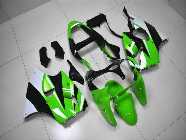 Custom 2000-2002 Green White Black Kawasaki ZX6R Bike Fairing Kit Custom 2000-2002 Green White Black Kawasaki ZX6R Bike Fairing Kit