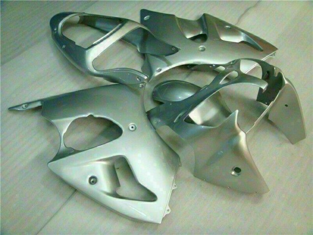 Custom 2000-2002 Silver Kawasaki ZX6R Replacement Fairings Custom 2000-2002 Silver Kawasaki ZX6R Replacement Fairings