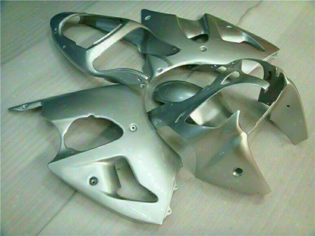 Aftermarket 2000-2002 Silver Kawasaki ZX6R Replacement Fairings