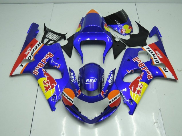 Aftermarket 2000-2002 Blue Red Bull Suzuki GSXR 1000 Motorbike Fairing Kits