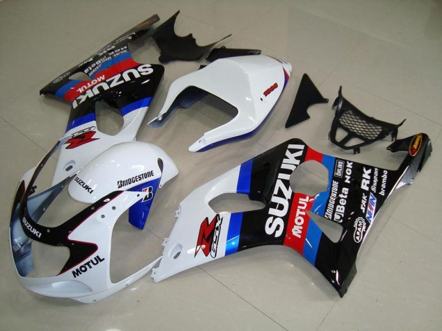 Custom 2000-2002 Black White Blue Suzuki GSXR 1000 Moto Fairings Custom 2000-2002 Black White Blue Suzuki GSXR 1000 Moto Fairings