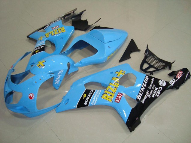 Custom 2000-2002 Light Blue Black Suzuki GSXR 1000 Motor Fairings Custom 2000-2002 Light Blue Black Suzuki GSXR 1000 Motor Fairings