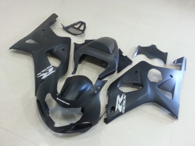 Custom 2000-2002 Matte Black with Silver Gsxr Suzuki GSXR 1000 Motorcycle Fairings Kit