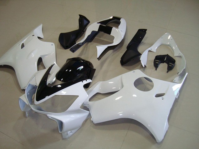 Custom 2001-2003 White with Black Stripe Honda CBR600 F4i Motorcycle Fairing Kits Custom 2001-2003 White with Black Stripe Honda CBR600 F4i Motorcycle Fairing Kits