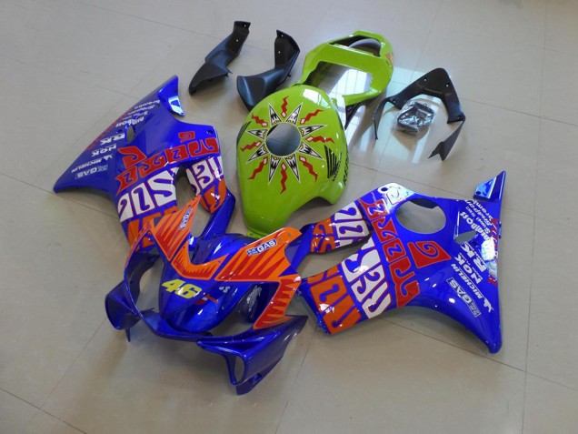 Custom 2001-2003 Blue Rossi Honda CBR600 F4i Replacement Motorcycle Fairings
