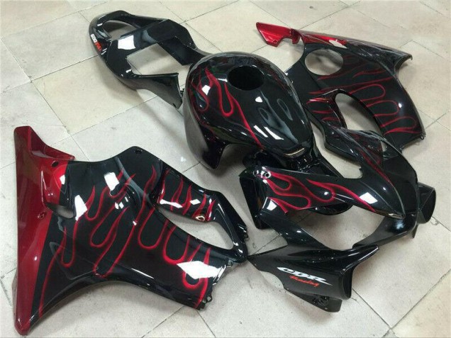Custom 2001-2003 Red Flame Honda CBR600 F4i Motorcycle Fairings Kit Custom 2001-2003 Red Flame Honda CBR600 F4i Motorcycle Fairings Kit