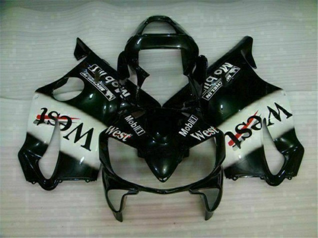 Custom 2001-2003 White Black West Honda CBR600 F4i Bike Fairings Custom 2001-2003 White Black West Honda CBR600 F4i Bike Fairings