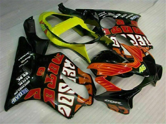 Custom 2001-2003 Orange Black Honda CBR600 F4i Replacement Motorcycle Fairings Custom 2001-2003 Orange Black Honda CBR600 F4i Replacement Motorcycle Fairings