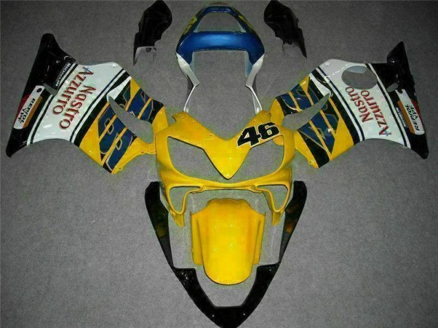 Custom 2001-2003 Yellow White Honda CBR600 F4i Moto Fairings Custom 2001-2003 Yellow White Honda CBR600 F4i Moto Fairings