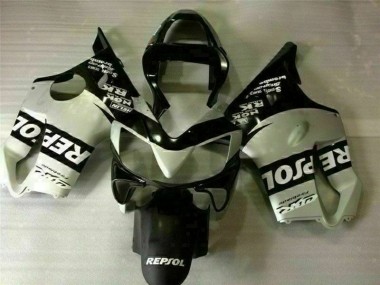 Custom 2001-2003 Black Silver Repsol Honda CBR600 F4i Motorcycle Replacement Fairings