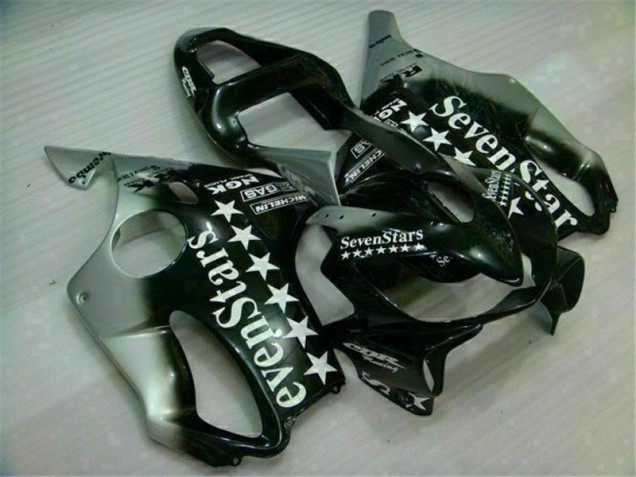 Custom 2001-2003 Black Silver Seven Stars Honda CBR600 F4i Motorbike Fairing Custom 2001-2003 Black Silver Seven Stars Honda CBR600 F4i Motorbike Fairing