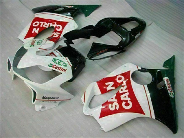 Custom 2001-2003 Red White Black San Carlo Honda CBR600 F4i Bike Fairing Custom 2001-2003 Red White Black San Carlo Honda CBR600 F4i Bike Fairing