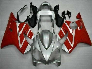 Aftermarket 2001-2003 Red Silver Honda CBR600 F4i Motor Bike Fairings
