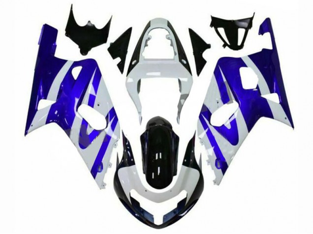 Custom 2001-2003 Blue White Suzuki GSXR 600/750 Motorcylce Fairings Custom 2001-2003 Blue White Suzuki GSXR 600/750 Motorcylce Fairings