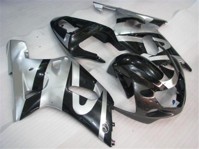 Custom 2001-2003 Silver Black Suzuki GSXR 600/750 Bike Fairings Custom 2001-2003 Silver Black Suzuki GSXR 600/750 Bike Fairings
